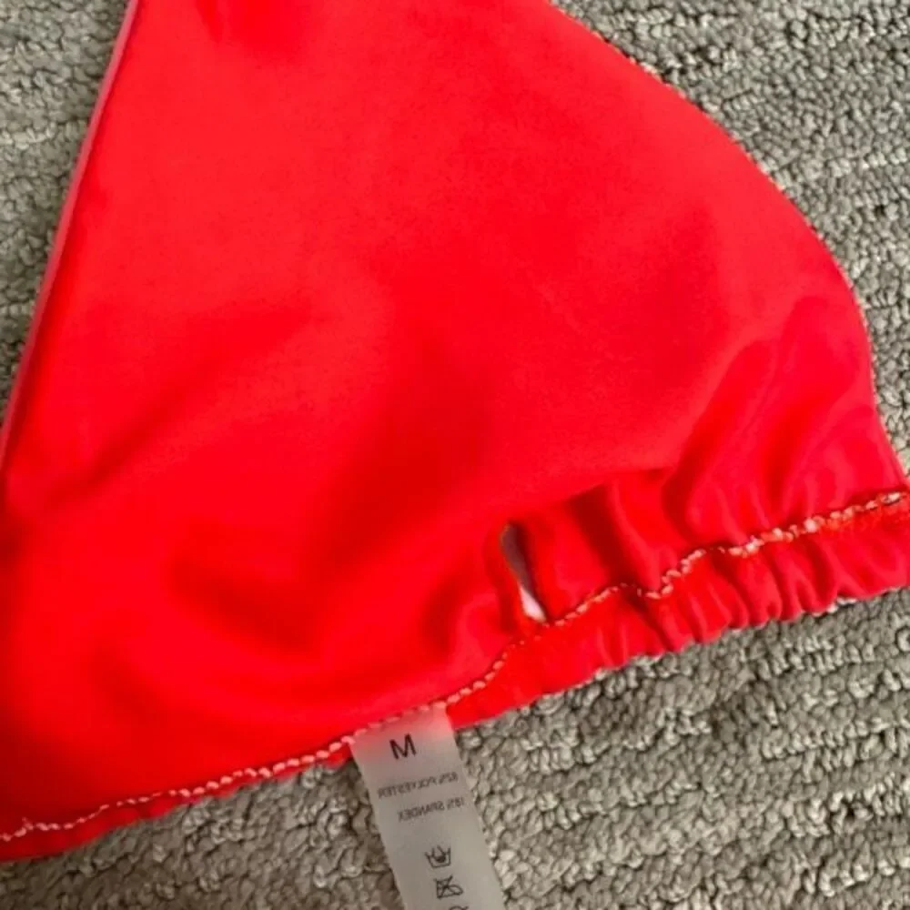 Womens Ombre Hot Light Pink Triangle Bikini High Waisted Medium NWOT